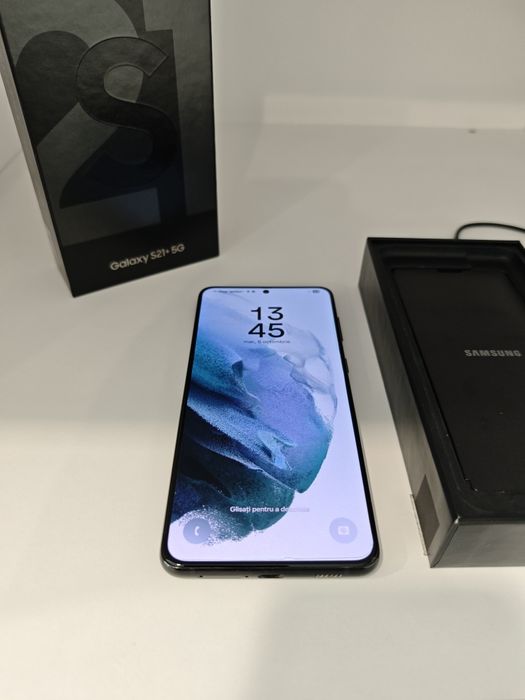 Samsung Galaxy S21+ 5G, 256GB, Phantom Black, Stare Excelentă (Pachet Complet)