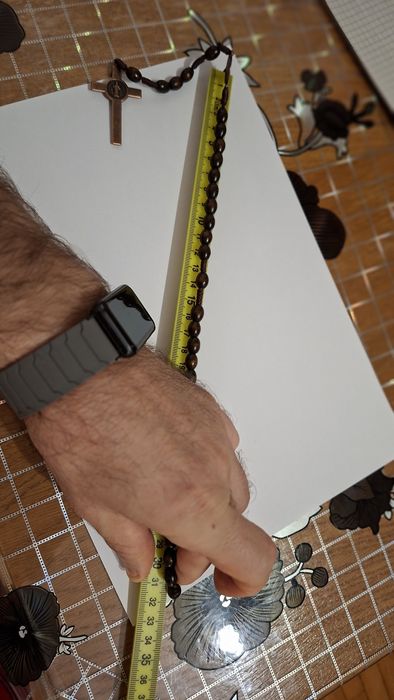 Rozariu din lemn / cruce metal