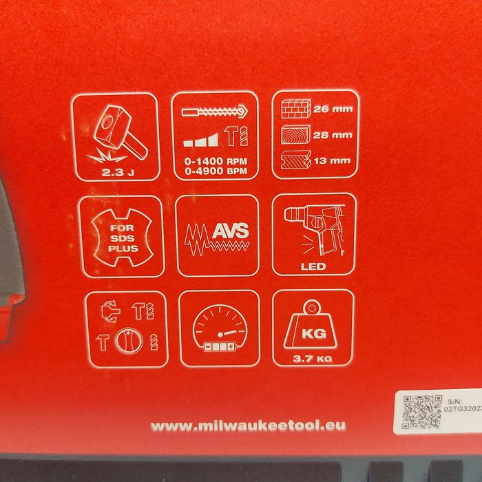 ПРОМОЦИЯ.Акумулаторен перфоратор Milwaukee M18 BLHX-0X