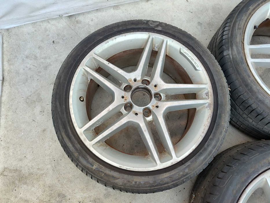 Set 3 Jante aliaj R17 225/45R17 / 245/40R17 5x112 Mercedes-Benz C W204 7.5JX17H2 / 8.5JX17H2 2011 / [2007-2014] / (12D)