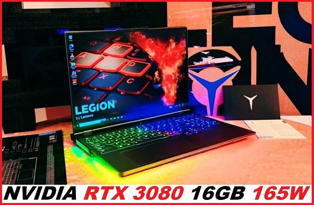 NVIDIA GeForce RTX 3080 16GB GDDR6/Intel Core i7-11800H/16GB RAM/1TB SSD/16-инчов 2560x1600 WQXGA 165Hz IPS матов/Lenovo Legion 7