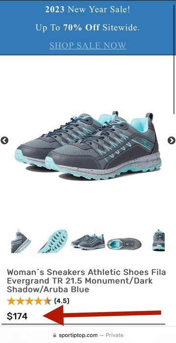 Fila, Evergrand Tr21.5. Треккинговые походные кроссовки из США 38.5