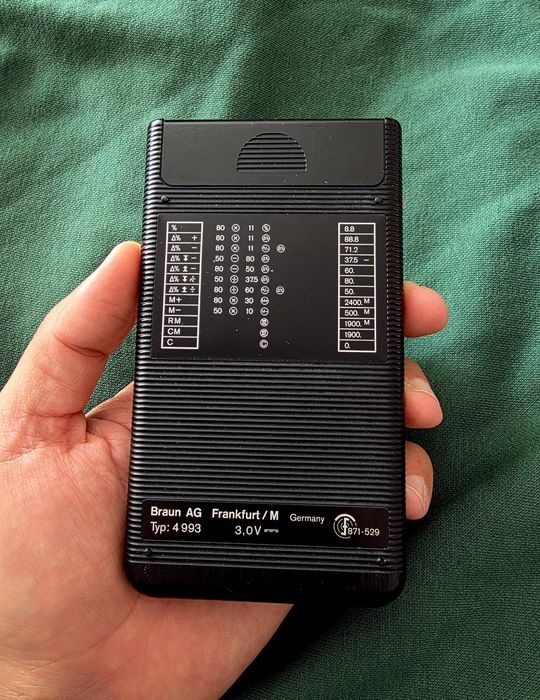Calculator Braun AG Typ 4993 Dieter Rams