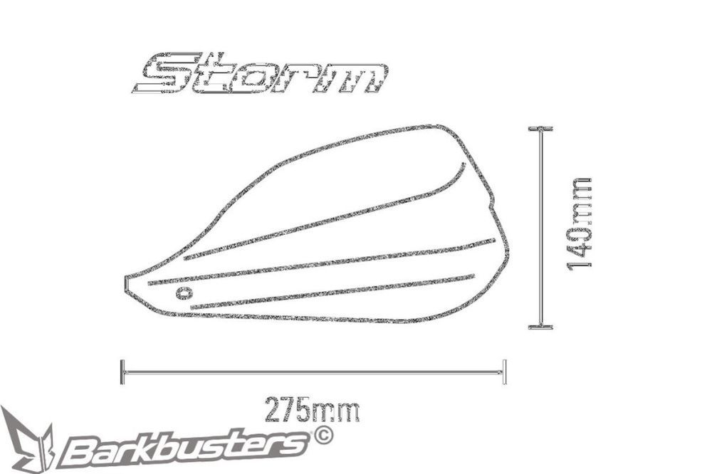 Handguard (protecție mâini) Barkbusters STM-005-02-BK Honda CB 500 X