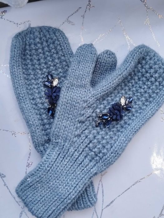 Шапка снуд варежки