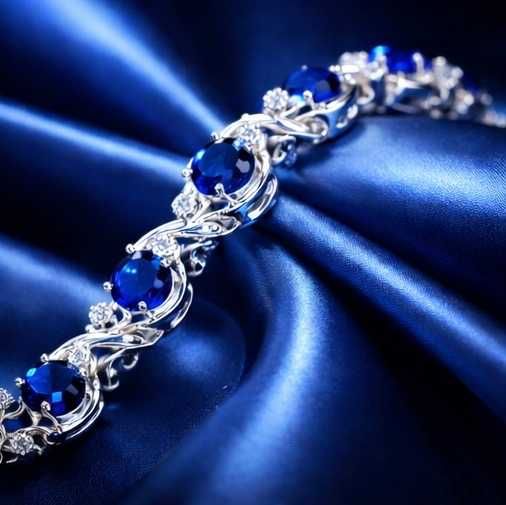 Set bijuterii placat cu argint - colier,cercei,inel si bratara.