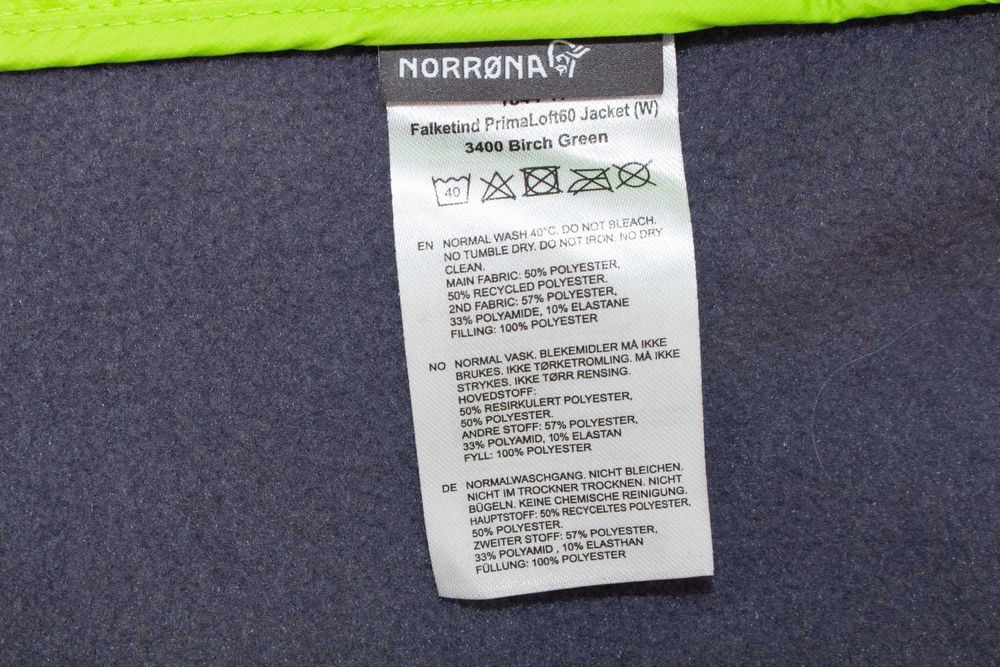 Norrona FALKETIND Primaloft 60 дамско яке за есен зелено XS
