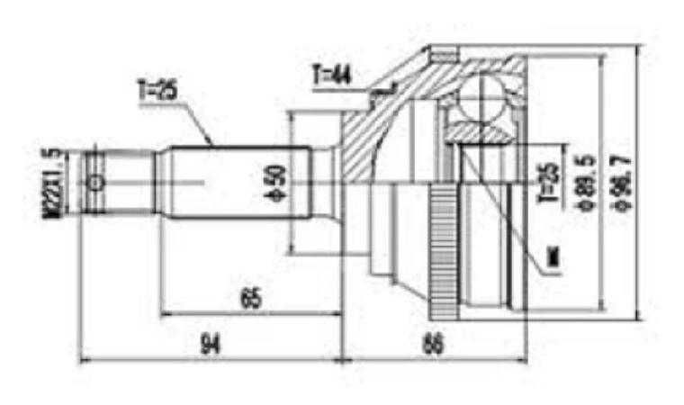 ШРУС Hyundai Lantra