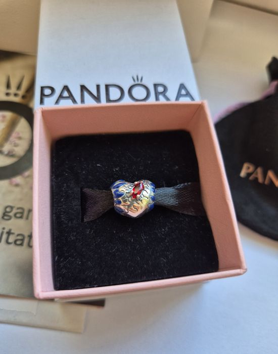 Charm Stranger Things Inima de foc din Argint S925 ALE