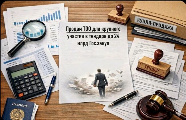 Продам ТОО для крупного участие в тендере до 24 млрд Гос.закуп