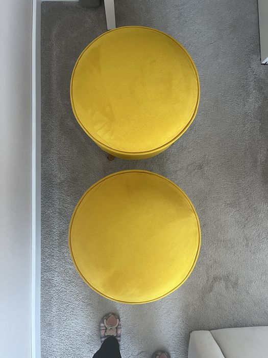 Табуретка цвят горчица