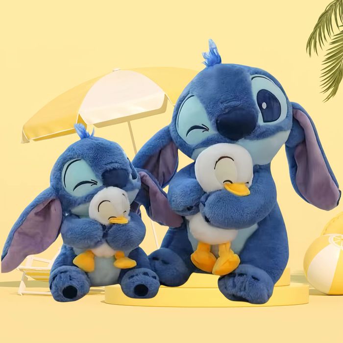 Плюшена играчка Стич с пате 25см, Голям Плюшен Стич, Stitch