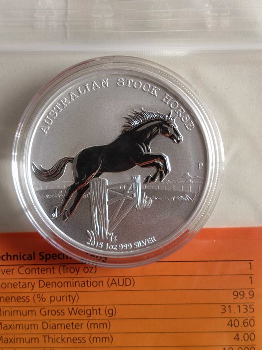 Сребърни монети Australian Stock Horse, 1oz, 999