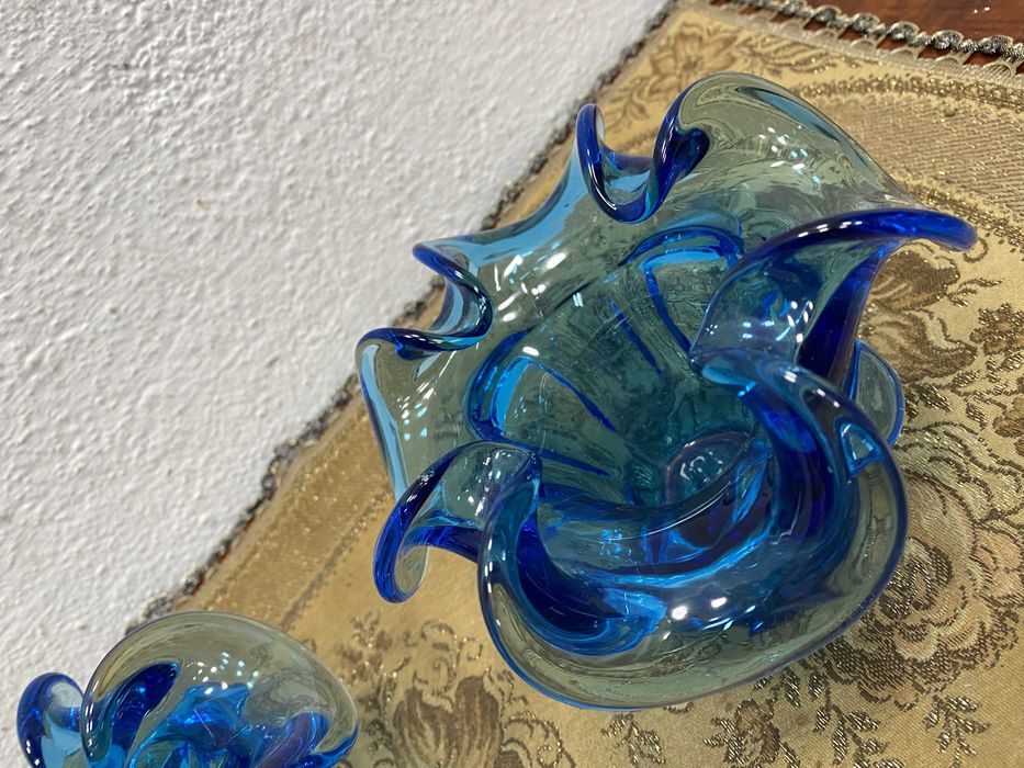 Италианска бонбониера - захарница от духано стъкло мурано