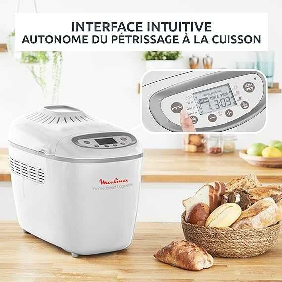 Moulinex Mașină de făcut baghete, 16 programe, OW610110, alb.