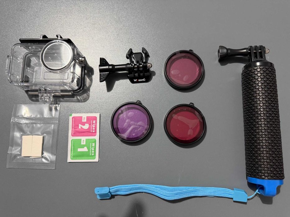 Stick + carcasa subacvatica DJI Osmo Action 3 / 4 / 5 Pro + 3 filtre