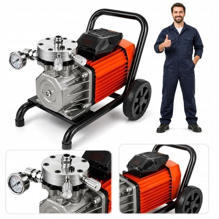 Pompa zugravit airless electrica cu membrana 3.5KW 15L/min XD2178, aparat profesional pentru pulverizare vopsea pe pereți și suprafețe mari