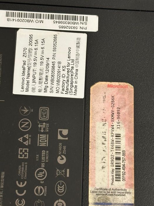 Ноутбук Lenovo и Dell