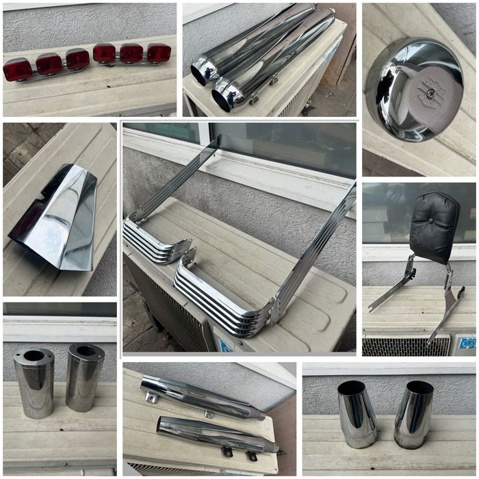 Части за Harley Davidson / ауспуси / облегалка / капак / предпазители