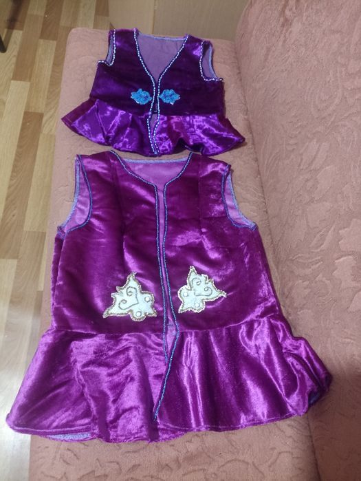 Детский бөрік с жилеткой