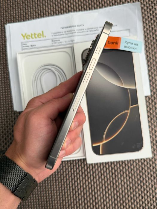 36М ГАРАНЦИЯ! iPhone 16 Pro MAX Лизинг от 30€/мес Natural Titanium КАТО НОВ 256GB