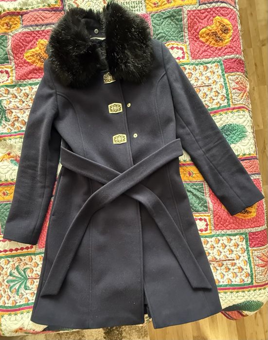 Палто от естествена вълна и кашмир