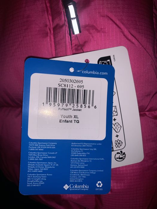 Columbia Puffect winter Jacket Black & Pink