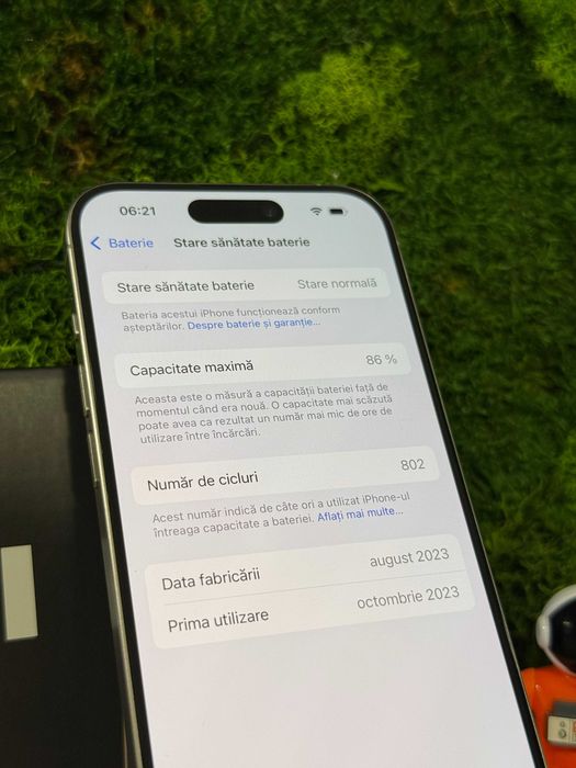 iPhone 15 Pro Natural Titanium 512GB, 86% Baterie #7031