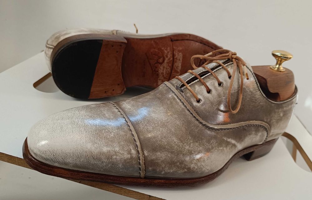 Panfofi de lux 40.5 41 41.5 oxford cap toe GREVE NOI lucrati manual