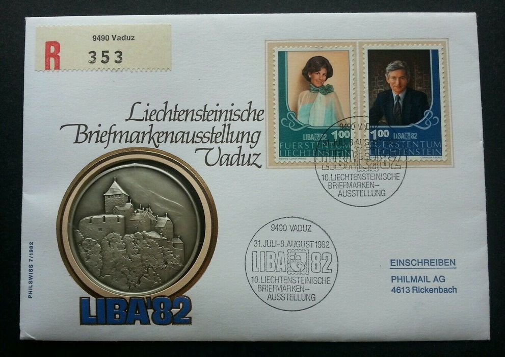 Carte poștala "Liechtenstein (LIBA '82)"