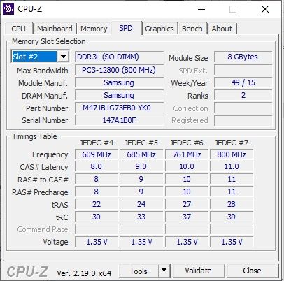 8GB DDR3 за лаптоп/mini PC PC3L-12800S