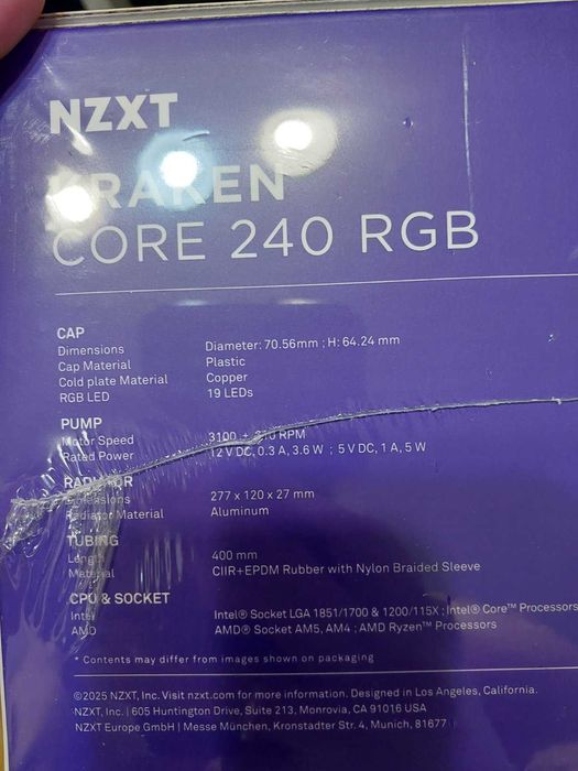 NZXT Kraken Core 240 RGB - водно охлаждане