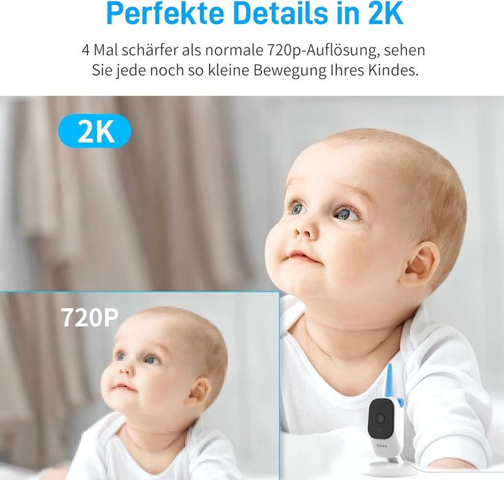 Бебефон, монитор с камера, 5050 mAh, 1400 фута обхват