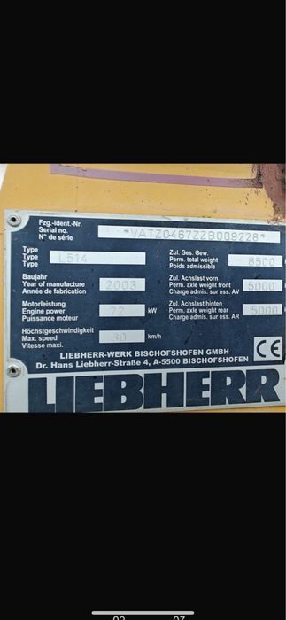 Vand Piese Vola Liebherr L541