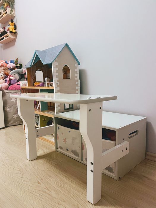 Bancuta si Masuta lemn copii, stare excelenta