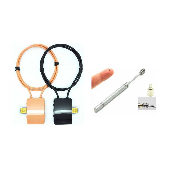 Cutiuta GSM cu colier si casti Microvibratii de copiat model nou 2026