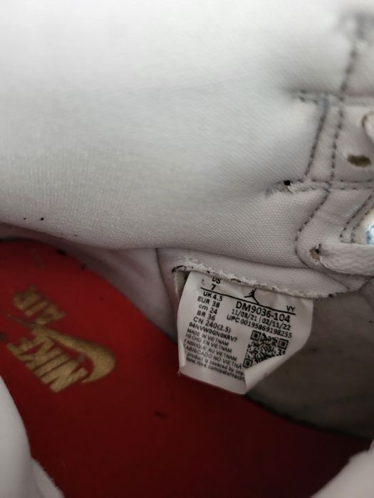 Jordan 1High og denim și piele mărimea 38