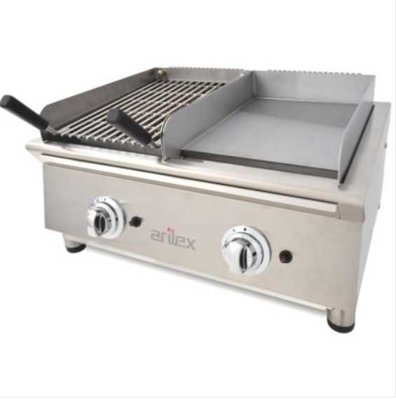 Frytop Plita inox + Gratar Gaz 692 x 587 x 364mm Arilex 70FRYGRBN
