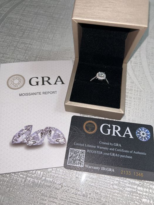 Кольцо с лабораторным бриллиантом GRA