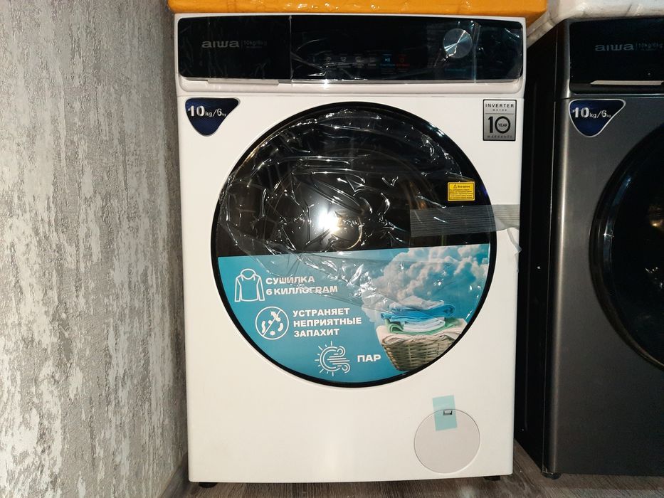 АКЦИЯ,стиральные машины AIWA 10кг+СУШКА,подсветка,пар,.кир мошина