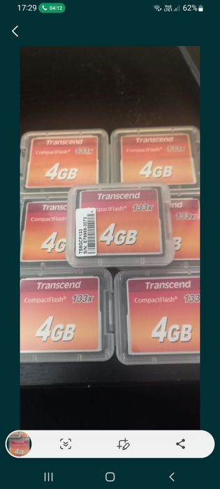 Card Transcend Compact Flash 133x 4 giga