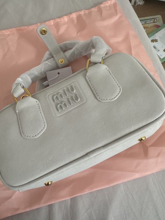 Geanta MIU MIU piele alb ivory