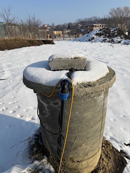 Capac beton fântână cu trapă - ideal pentru pompă submersibilă