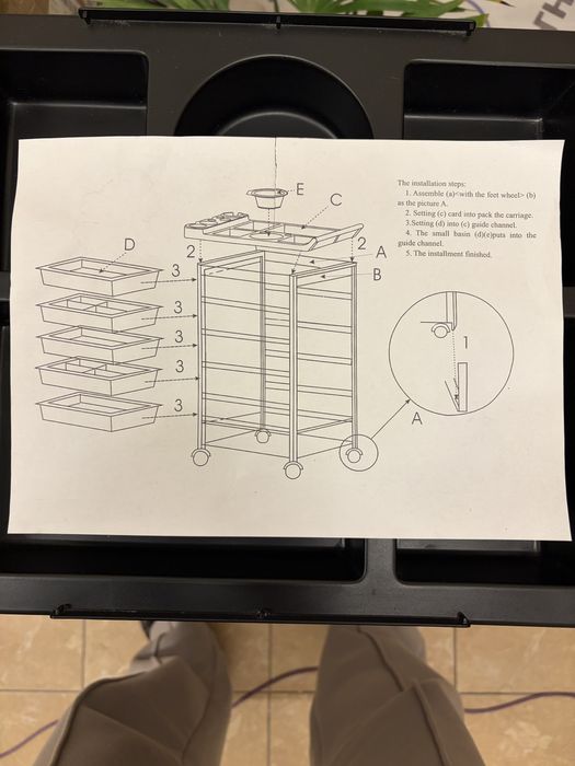 Фризьорска Количка ПРОФЕСИОНАЛНА Нова !