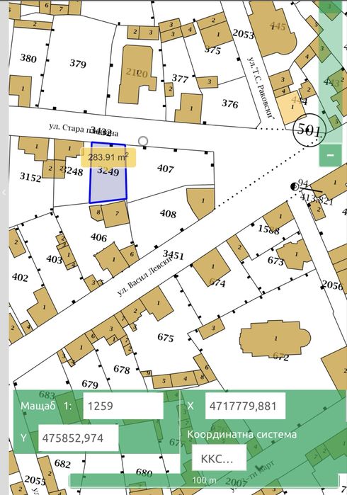 Продава се Парцел в Павел баня - 283 кв.м за 82 €/кв.м - Снимка #2