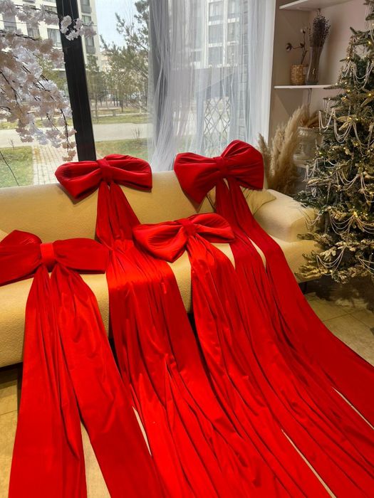 Бант для ёлки из материала