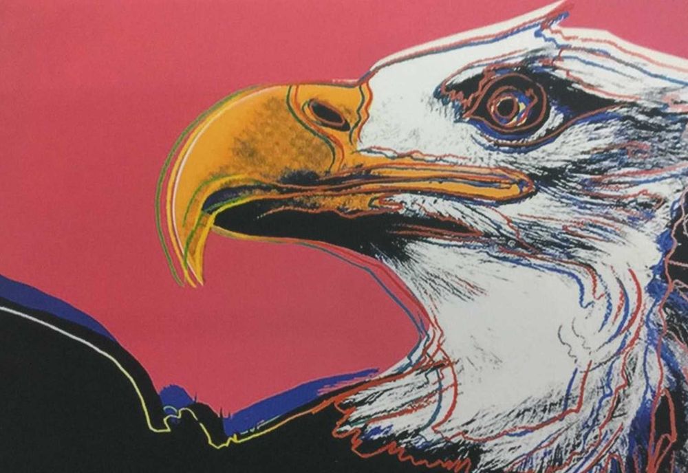 Andy Warhol - Red Bald Eagle, litografie