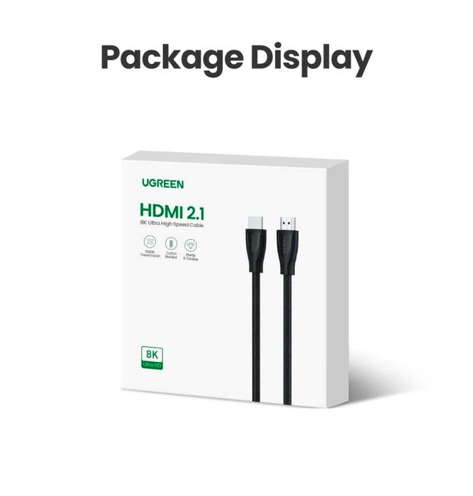 Ugreen Кабель 8K/60Hz 4K/120HZ 48Gbps HDMI to HDMI Cable for PS5 PS4