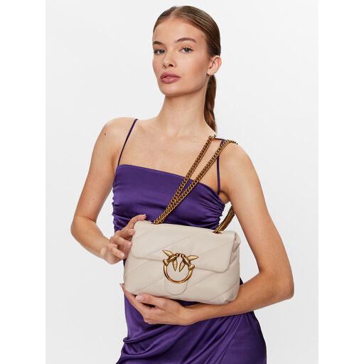 Дамска чанта PINKO Love Mini Puff в бял цвят
