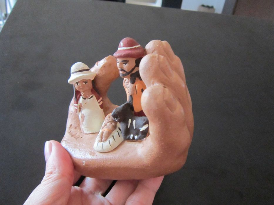 cadou rar Craciun America de Sud Scena Nasterii handmade Peru 1970